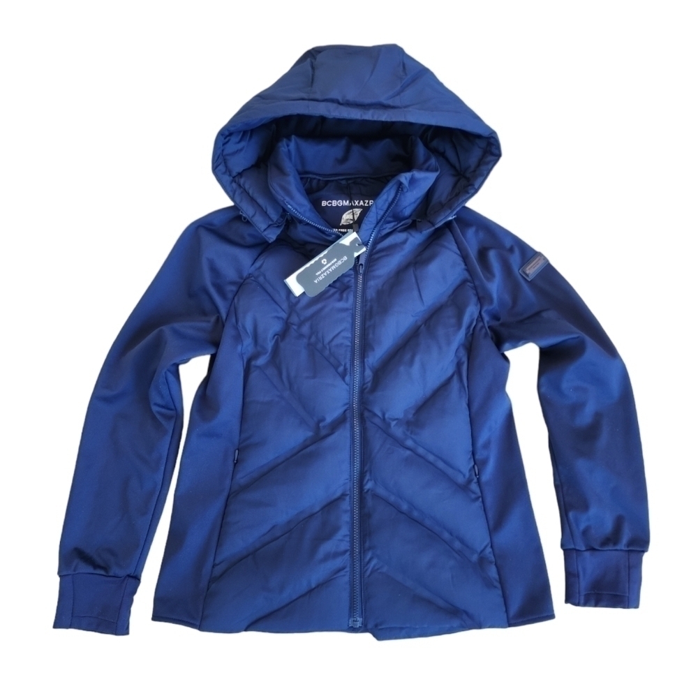 BCBG MAXAZRIA Women's Size S Navy Media Hybrid Jacket